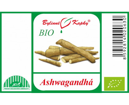 Ashwagandhá (ašvaganda - vitánie) BIO - bylinné kapky (tinktura)  50 ml