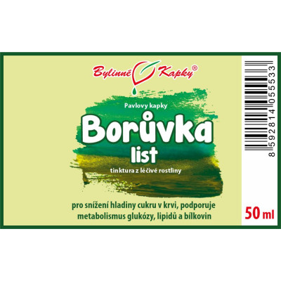 Borůvka list - bylinné kapky (tinktura) 50 ml