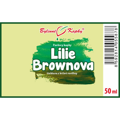 Tinktura z lilie Brownova|Lilie Brownova|Fytoterapia|Bylinné kvapky|Pavlove tinktúry|BAI HE