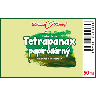 Tinktura z tetrapanaxu papírodárného|Tetrapanax papírodárný|Fytoterapia|Bylinné kvapky|Pavlove tinktúry|TONG CAO
