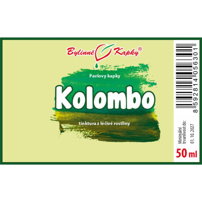 Tinktura z kolomba|Kolombo|Chebule dlanitá|Berberin|Bylinné kapky