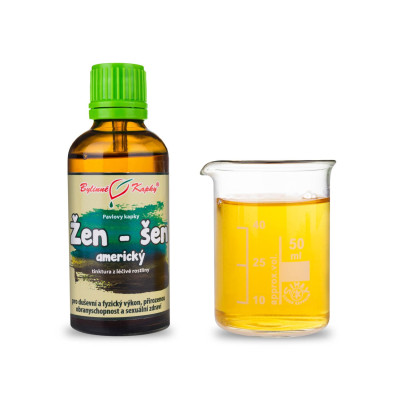 Žen-šen (ženšen) americký - bylinné kapky (tinktura) 50 ml