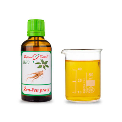 Žen-šen (žen šen, ženšen) pravý  BIO - bylinné kapky (tinktura) 50 ml