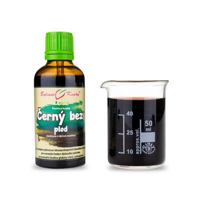 Černý bez plod kapky (tinktura) 50 ml