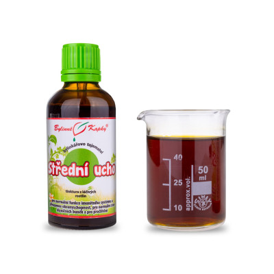 Střední ucho - Bylinné kapky (tinktura) - Bylinkářovo tajemství 50 ml