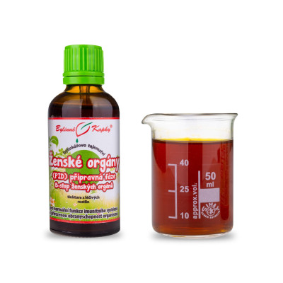 Ženské orgány (PID) - přípravná fáze - B-stop ženských orgánů - Bylinné kapky - Bylinkářovo tajemství 50 ml